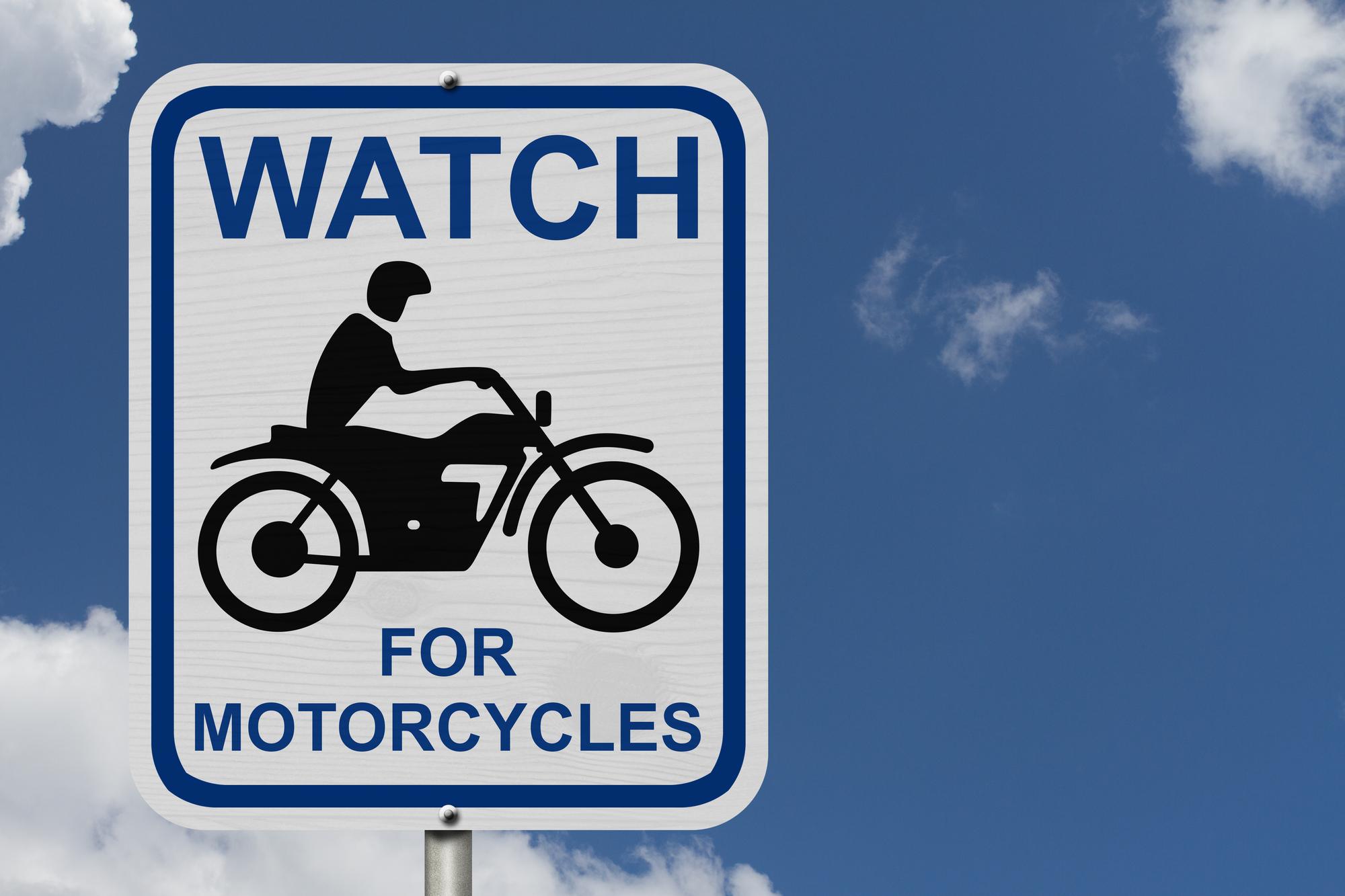 Motorcycle Accident Lawyer Lake County, IL - Watch For Motorcycles Warning Sign